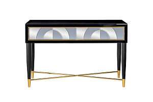 KFG122 Консоль 2 ящика зеркало двухцветное 120*42*75см