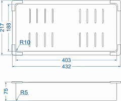 Корзина EMB-410 (к мойке 101/116)
