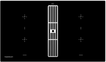 Варочная панель с вытяжкой Kuppersbusch KMI 9850.0 SR Silver Chrome