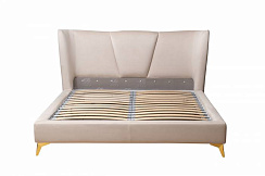 Кровать Siena без мех.велюр бежевый Colt002 199*222*116см