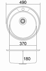 Мойка из нержавеющей стали EMAR 490 глянец