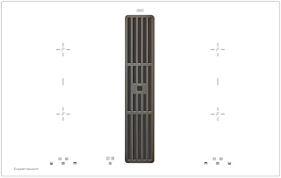 Варочная панель с вытяжкой Kuppersbusch KMI 8500.0 WR Black Chrome