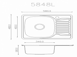 Мойка кухонная с чашей EMAR 5848