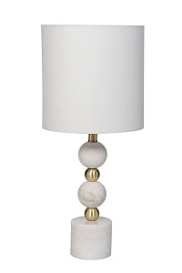 22-89567 Лампа настольная плафон лён белый h.56 см