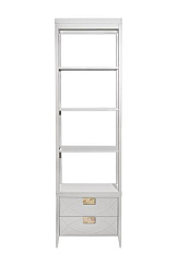 151SV-000019 Шкаф-витрина открытый узкий с тумбой прикроватной с 2-мя ящиками