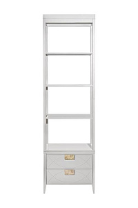 151SV-000019 Шкаф-витрина открытый узкий с тумбой прикроватной с 2-мя ящиками