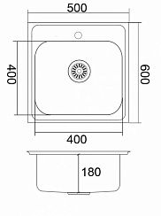 Мойка из нержавейки EMAR 5060LQ