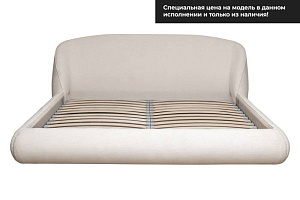 Кровать Palazzo 180 без мех.шенилл экрю Natur Ecru 215*240*90см