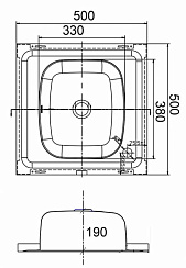 EMAR 5050 накладная мойка