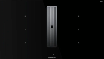 Индукционная варочная панель с вытяжкой Kuppersbusch KMI 9350.0 SR Silver Chrome