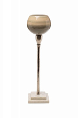 71PN-31802 Подсвечник стекл.на металл. ножке h42,5см