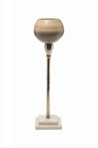 71PN-31802 Подсвечник стекл.на металл. ножке h42,5см