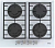 Газовая стеклянная варочная панель Korting HGG 6805 CW