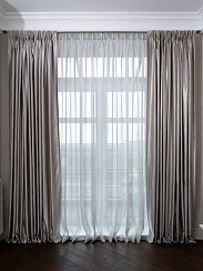 121GD-00009 Портьера Эйфория (Euphoria) серый 275*260