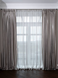 121GD-00009 Портьера Эйфория (Euphoria) серый 275*260