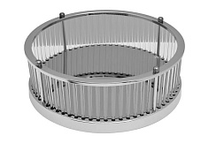 2K299500-SS Поднос декоративный с серебрянными бортами d35см
