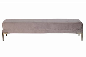 Банкетка Prima 160 на метал опорах серо-бежевая Роман23 40*160*40см