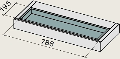 Ёмкость для растений Falmec для полки 90 см KACL.458#3F