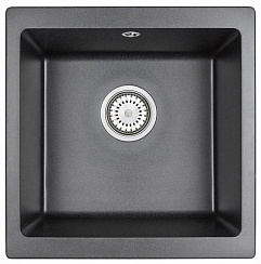 EMAR Quartz EMQ-1455.P гранитная мойка, Морион. Система слива, сифон, чаша (чаши) выпуска, универсал