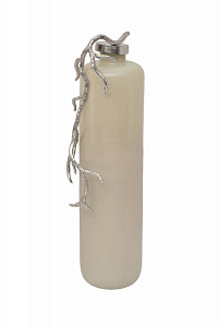 71PN-52158 Ваза стеклянная с металлич. декором d23*89,5см