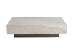 57EL-93601 Стол журнальный AGATE светлый керамический 120*80*29см