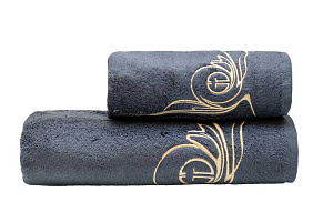 145ERT-00805 Полотенце Лирика модал графит 70*140