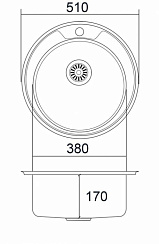 Одно чашевая мойка EMAR ЛАЙТ 510