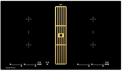 Варочная панель с вытяжкой Kuppersbusch KMI 9800.0 SR Gold