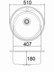 Мойка из нержавеющей стали EMAR 510С глянец