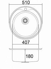Мойка из нержавеющей стали EMAR 510С глянец