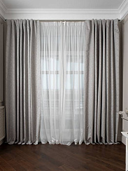 121GD-00005/1 Портьера Глосс (Gloss) сер 275*260