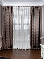 121GD-FSPORT-ED Портьера Фиджи (FIJI) коричневая 280*300см