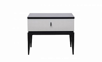 GD-00004 Тумбочка прикроватная Este черно/серая 50*40*50см