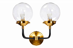 K2KG0521W-2 Бра Simple M латунь, стекло прозр. 32*23*h32 см