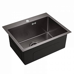 EMB-115 PVD Nano Dark мойка универсал. (+система PVC, чаша выпуска, крепления), EMB-115 PVD Nano Dar