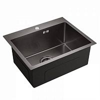 EMB-115 PVD Nano Dark мойка универсал. (+система PVC, чаша выпуска, крепления), EMB-115 PVD Nano Dar