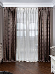 121GD-00002 Портьера Фиджи (FIJI) коричневая 275*260см