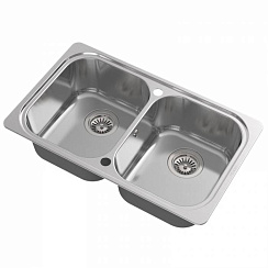 OULIN OL-S8905 (F&P) мойка врезная (+система PVC, гибкий слив, чаша (чаши) выпуска, крепления, уплот