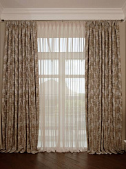 121GD-00028 Портьера Бромли (Bromley) бежевый 275*260