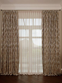 121GD-00028 Портьера Бромли (Bromley) бежевый 275*260