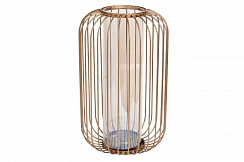 55RV2946L Ваза-подсвечник декоративная металл/стекло d21*35см