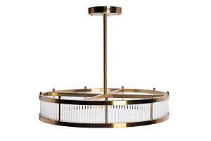 K2KM12850 Люстра Анкона (Ancona) круглая бронза/стекло прозр. d85см