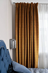 121GD-LATTICE-PORT ORANG Портьера ЛАТТИС (LATTICE) оранжевая 275*260см