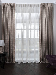 121GD-00021 Портьера Хьюстон (HOUSTON) бежевый 275*260см