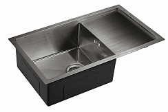 EMAR best EMB-124 PVD Nano Dark мойка универсал. (+система PVC, чаша выпуска, крепления), EMB-124 PV