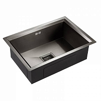 EMAR best EMB-129A PVD Nano Dark мойка универсал. (+система PVC, чаша выпуска, крепления), EMB-129A 