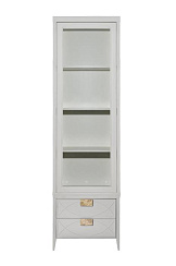 151SV-000021 Шкаф-витрина 1 стеклянный фасад с тумбой прикроватной с 2-мя ящиками