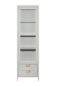 151SV-000021 Шкаф-витрина 1 стеклянный фасад с тумбой прикроватной с 2-мя ящиками