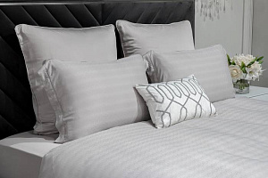 180JOD-18004 Простыня на резинке бамбук,серая 180*200*30