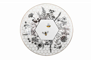 26FC-TAR-HONEYCOMB-20 Тарелка-купе HONEYCOMB пчёлки 20см (2)